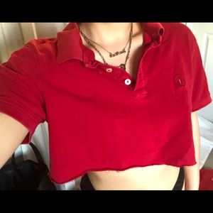 Red crop T-shirt